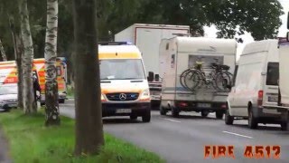 Schwerer VerkehrsunfallApensenerstrMZFRTW DRKRW Buxtehude [upl. by Wunder]