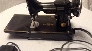 Vintage Singer Featherweight Sewing Machine 221 THREAD THE MACHINE Manual Instructions [upl. by Surdna]