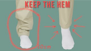 how to hem trousers Fastest and easiest way [upl. by Holleran]