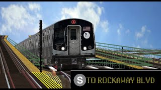 OpenBVE Special Rockaway Park Shuttle Train To Rockaway Blvd R179Weekend [upl. by Nehtanoj]