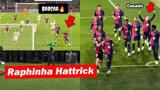 Barcelona Fans Reactions to Raphinha Hattrick vs Bayern Munich [upl. by Scrivenor]