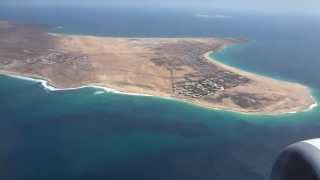 Transavia Landing Sal  Cabo Verde  Kaapverdië full island view [upl. by Aihsemot]