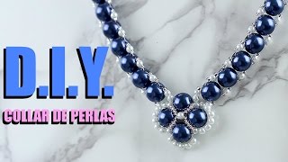 DIY COLLAR DE PERLAS PARA MAMÁ DIY Pearl Necklace [upl. by Nicolea]