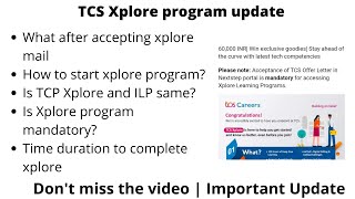 TCS Xplore Program Mandatory for TCS Joining How to complete  TCS Offer Letter  NextStep [upl. by Nylynnej]