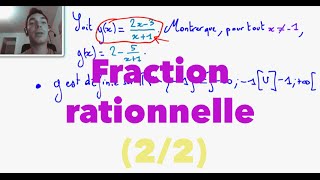 2nde Fraction rationnelle 22 [upl. by Mit544]