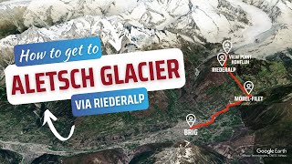 How to get to Aletsch Glacier View Point Hohfluh via Riederalp West [upl. by Thgiled]