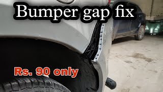 How to fix bumper gap at home How to fix car bumper gap Bumper gap thik kare [upl. by Ddarb]