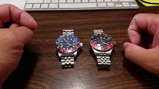 Squale 1545 30 Atmos BlueRed GMT amp Steinhart Ocean 39 Vintage GMT Premium BlueRed Double Review [upl. by Treve]