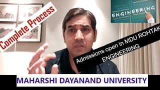 Admissions open in MDU Rohtak Engineering 202324 Know complete process and Admissions Guidelines [upl. by Susie198]