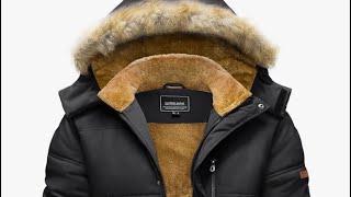 Winter jacket review TACVASEN Mens Thicken Parka [upl. by Brit]