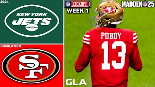 49ers vs Jets  Week 1 Simulation  Madden 25 Gameplay PS5 [upl. by Melas544]