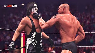 WWE 2K24  Goldberg vs Sting World Heavyweight Championship Match [upl. by Idihsar]