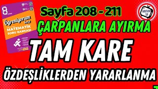 Çarpanlara Ayırma Tam Kare Özdeşliklerden Yararlanma Matsev Öğreniyorum Serisi Sayfa 208211 [upl. by Yleoj]