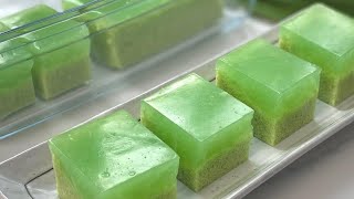 Pandan And Coconut Milk Agaragar Jelly Cake Without Cornflour [upl. by Palestine175]