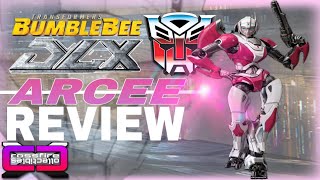 cXc Transformers ARCEE DLX Collectible Figure Bumblebee Movie by ThreeZero Unboxing amp Review [upl. by Lyret]