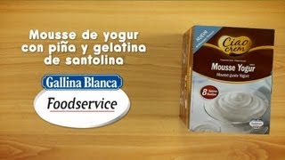 Receta Mousse de yogur con piña y gelatina de santolina [upl. by Atila]