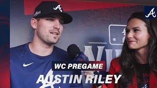 Austin Riley Interview Prior To 2024 Wild Card Series Game 1  Atlanta Braves [upl. by Ettevad]