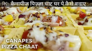 Canapes Pizza Chaat recipe  Canapes Chaat Recipe  Pizza canapes cups recipe  Ritus Kitchen [upl. by Silenay]