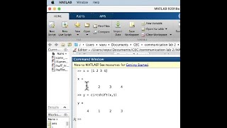 MATLAB  Perform Circular shift easy way [upl. by Iatnohs]