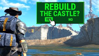 Rebuilding The Castle in Fallout 4 Survival Mode [upl. by Harihs]