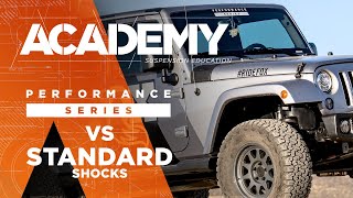 Ride Comparison  Standard Vs Performance 20 Series Shocks » ACADEMY  FOX [upl. by Skardol]