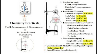 Chemistry Practical Part II Permanganometry amp Dichromatometry [upl. by Donela]