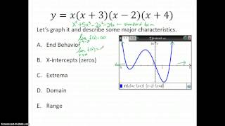 Polynomial Graphs Characteristics [upl. by Sidoon]