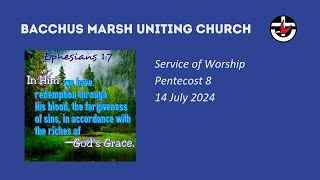 Bacchus Marsh Uniting Church  Sunday 14 July 2024 [upl. by Ynnaej513]