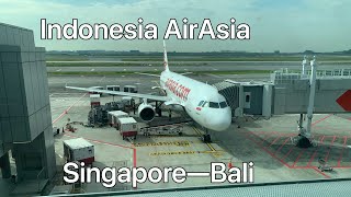 TRIPREPORT  Singapore to Bali  Indonesia AirAsia [upl. by Ilac10]