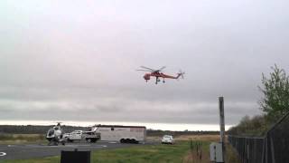 Erickson AirCrane  Sikorsky S64 Skycrane Taking Off [upl. by Anaujal]