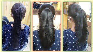 Beautiful Haircut For Ponytail  Medium Ponytail  Deep U Haircut  Haircut Tutorial [upl. by Lamej799]