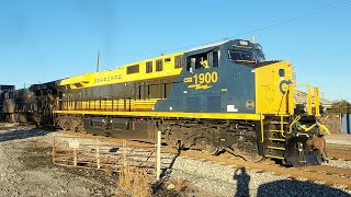 Csx trains ft Csxt 1900 Bham AL 111524 [upl. by Ytirahc]