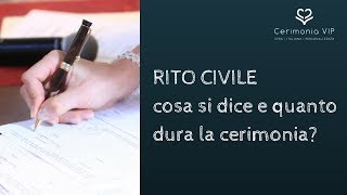 Rito civile Il testo del matrimonio civile [upl. by Atnoled]