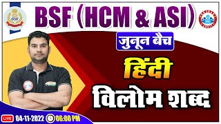 विलोम शब्द हिंदी Class  Hindi Class For BSF HCM amp ASI  BSF HC Ministerial Hindi Class 52 [upl. by Ahsatak]