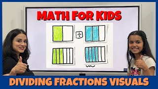 Dividing Fractions Using Visuals  Mental Math [upl. by Zenas92]