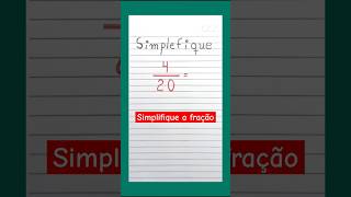 Simplifique a fração 420 aprendamatematica matematica ensinofundamental [upl. by Epolenep119]