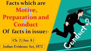 Sec 8 Evidence Act 1872  Motive Preparation and Conduct  Explained with example [upl. by Leamsi]