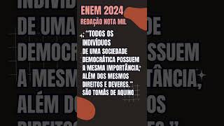 CITAÇÃO ENEM 2024 redacaonotamil [upl. by Saunders]