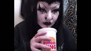 Drinking soda through my stretched labret piercing [upl. by Nalrah]