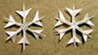 Christmas Origami Instructions Snowflake Jared Needle [upl. by Aloel]