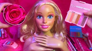 ASMR Giving Barbie a Makeover Hair and Makeup [upl. by Eldoria]