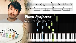 Rex Orange County  Pluto Projector  Piano Tutorial  SHEETS [upl. by Aihtebat419]