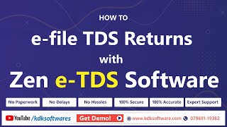 How to efile TDS returns with Zen TDS Software [upl. by Notffilc488]