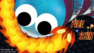 Slitherio Vip 47 Release  Epic Skin Slitherio Best Gameplay  Fire Skin  World record  Top X [upl. by Knah]