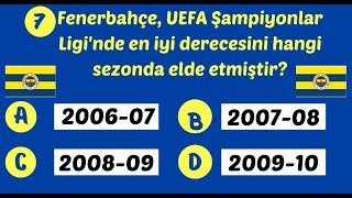 Gerçek Bir Fenerbahçeli Misin Bu Testi Geç ve Kanıtla [upl. by Parhe]