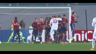 Francesco Totti Fantastic Free Kick Goal CSKA Moscow vs AS Roma 0 1 Champions League 2014 HD [upl. by Bonni]