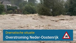 Overstromingen in NederOostenrijk böheimkirchen overstroming regen noodweer [upl. by Mandle347]