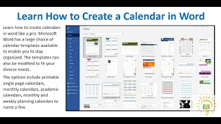 Learn How to Create a Calendar in Word [upl. by Soracco]