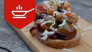 Kiraz Domatesli Sıcak Bruschetta Tarifi [upl. by Neerak418]