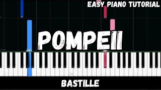 Bastille  Pompeii Easy Piano Tutorial [upl. by Ymij323]